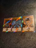 3pcs/set Yu-Gi-Oh! DIY 25th Anniversary Dark Style Egyptian God Series Self-made Card Obelisk The Tormentor Game Collection Card