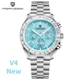 PAGANI DESIGN 2026 New Moon Men's Watch Luxury Quartz Watch For Men Chronograph AR Sapphire Waterproof VK63 Men Clock Nylon belt