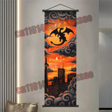 Printed Pokemon Poster, Anime Wall Artwork, Gengar Eevee Pikachu Images, Scroll Paintings, Retro Artist Home Living Room Decor