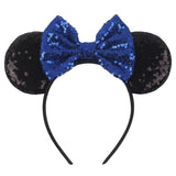 Colorful Sequins 5"Bows Mouse Ear Headbands for Adults Girls Festival Party Hair Accessories Women Girls Rainbow Hairbands