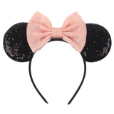 Colorful Sequins 5"Bows Mouse Ear Headbands for Adults Girls Festival Party Hair Accessories Women Girls Rainbow Hairbands