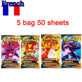 %42pcs Pokemon Cards TAKARA TOMY Battle Toys Lost Origin Pokemons Box with Pikachu Anime Bank Pokemon Game Cards  for Childre