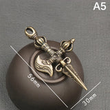 Handcraft Pendant Vintage Solid Religious Pestle Prayer Pendants Nepal Tibetan Handcraft Buddhist Vajra Pestle Copper Crafts