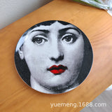 Italian Vintage Face Decorative Wall Plate For Home Bar Background Decor Handcrafted Hanging Ornament Unique Gift