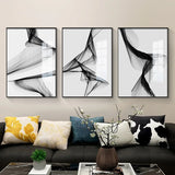 Unframed Nordic Black White art wall art Canvas Painting posters Prints Abstract line Picture for Living Room Morden Home Decor