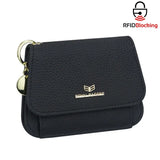 Royal Bagger Womens Wallet Small Rfid Ladies Compact Bifold Leather Vintage Coin Purse Kiss Lock Trifold Purse Magnetic Opening