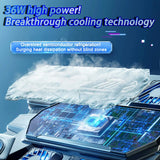 Notebook Cooler Semiconductor Cooling RGB Ambient Lighting Mute High Power Cooling Stand laptop accessories 12-18 inch laptop