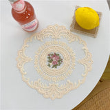 Vintage Lace Coaster Table Cloth Lace Tablecloth Embroidery Placemat Cabinet Furniture Decoration Background Photo Props