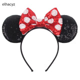 Colorful Sequins 5"Bows Mouse Ear Headbands for Adults Girls Festival Party Hair Accessories Women Girls Rainbow Hairbands