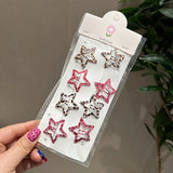 Y2K Leopard Waterdrop Hair Clips for Women Vintage Geometric Star Hairpins BB Clips Barrettes Bangs Girls Party Hair Accessories