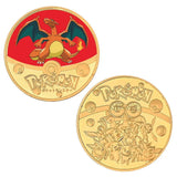Pokemon Anime Gold Plated Gold Coin Game Commemorative Coin Pikachu Mewtwo Charizard Gold Coin Game Collection childrens gift