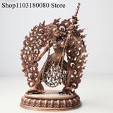 15cm Exquisite Red copper Carving Naro Kachod Vajrayogini Buddha statue Tibet buddhism sculpture