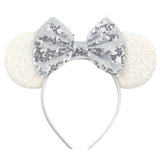 Colorful Sequins 5"Bows Mouse Ear Headbands for Adults Girls Festival Party Hair Accessories Women Girls Rainbow Hairbands