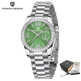 2024 New Elegant PAGANI DESIGN Women Diamond 32mm Quartz Watches Sapphire Glass Stainless Steel Small and Exquisite Ladies Watch