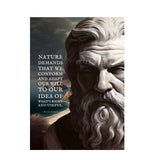 Seneca Statue Art Canvas Painting Making Noble Resolutions Inspirational Quotes Posters and Prints for Office Room Home Decor