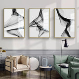 Unframed Nordic Black White art wall art Canvas Painting posters Prints Abstract line Picture for Living Room Morden Home Decor