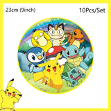Pokemon Birthday Party Decoration Pikachu Disposable Tableware Cup Napkin Plate Tablecloth Baby Shower Cake Topper Flag Balloons