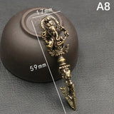 Handcraft Pendant Vintage Solid Religious Pestle Prayer Pendants Nepal Tibetan Handcraft Buddhist Vajra Pestle Copper Crafts