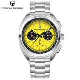 PAGANI DESIGN 2026 Retro Luxury Men's Watches Sports Chronograph VK63 Quartz Watch For Men AR Sapphire Waterproof Leather Clock