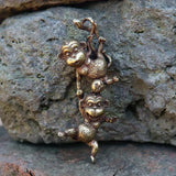 1Pc Antique Copper Climbing Monkey Figurine Miniature Desktop Ornament Hanging Brass Funny Animal Home Decoration Accessories