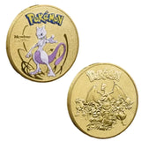 Pokemon Anime Gold Plated Gold Coin Game Commemorative Coin Pikachu Mewtwo Charizard Gold Coin Game Collection childrens gift