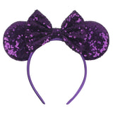 Colorful Sequins 5"Bows Mouse Ear Headbands for Adults Girls Festival Party Hair Accessories Women Girls Rainbow Hairbands