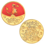 Pokemon Anime Gold Plated Gold Coin Game Commemorative Coin Pikachu Mewtwo Charizard Gold Coin Game Collection childrens gift