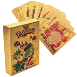 55PCS Pokemon Cards Vmax GX Gold Foil Flash Box Party Interactive Game English Spanish Colorful Game Battle Collection Card Gift