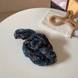 Floral Autumn Winter Cotton Linen Scarf Keep Warm Square Pleated Printed Scarf Luxury Brand Designer Vintage Shawl Wrap