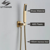 Uythner Handshower Head 150cm Stainless Steel Shower Hose Shower Faucet Sprayer Head Wall Mounted Faucet Accessories