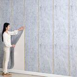 50cmX10/2.8m Linen 3D Foam Self-adhesive PVC Solid Color Thickened Waterproof Background Wall Renovation Wallpaper Wall Stickers