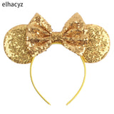 Colorful Sequins 5"Bows Mouse Ear Headbands for Adults Girls Festival Party Hair Accessories Women Girls Rainbow Hairbands