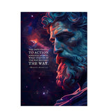 Seneca Statue Art Canvas Painting Making Noble Resolutions Inspirational Quotes Posters and Prints for Office Room Home Decor