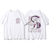 Pokémon Joint Peripheral Products Short Sleeve T-Shirt Gengar Psyduck Mewtwo Printed Men's Boys and Girls Summer New Fashion Top