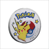 Pokemon Anime Gold Plated Gold Coin Game Commemorative Coin Pikachu Mewtwo Charizard Gold Coin Game Collection childrens gift