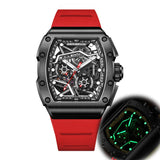 CERIEPON Fully Automatic Luminous Men's Branded Hollowed Out Wine Barrel Shaped Men's Mechanical Men's Watch 5ATM
