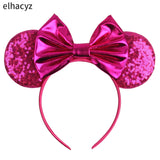 Colorful Sequins 5"Bows Mouse Ear Headbands for Adults Girls Festival Party Hair Accessories Women Girls Rainbow Hairbands