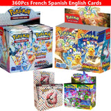 90-360Pcs English French Spanish Carta Karten Pokemon Cards Sun Moon Evolutions Booster Box Collectible Tradiner Card  for child