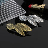 AWAYTR Vintage Bronze Leaf Badge Duckbill Hairpin Alloy Hair Clips Valentine Headwear Girl Hair Accessories Festival Gift