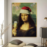Funny Mona Lisa Poster Poster Art Print Bar Living Room Furniture Decor