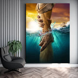 Jesus Saves Canvas Painting Christian Posters and Prints Religion Canvas Wall Art Pictures for Modern Living Room Home Decor