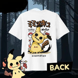 2025 Summer Pokémon Anime MIMIKYU 100% Pure Cotton Printed T-shirt Men Harajuku Loose Casual Versatile Short-sleeved Loose Y2k