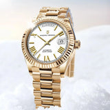 PAGANI DESIGN 2026 New DD36 Gold White Luxury Automatic Watch Men AR Sapphire Glass Date Week Mechanical Wristwatch Men ST16 Mov