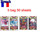 %42pcs Pokemon Cards TAKARA TOMY Battle Toys Lost Origin Pokemons Box with Pikachu Anime Bank Pokemon Game Cards  for Childre