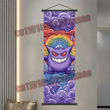 Printed Pokemon Poster, Anime Wall Artwork, Gengar Eevee Pikachu Images, Scroll Paintings, Retro Artist Home Living Room Decor