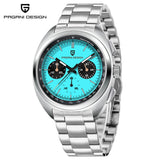 PAGANI DESIGN Men's Watches Retro Panda Dial Quartz Watch Men Japan VK63 Chronograph Sapphire glass Wrist Watch Men 2024 New