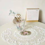 Vintage Lace Coaster Table Cloth Lace Tablecloth Embroidery Placemat Cabinet Furniture Decoration Background Photo Props