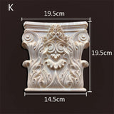 Retro Vintage Wood Carved Onlay Applique Carpenter Frame Decal Furniture Decoration Wooden Craft Decorative Door Flower Ornament