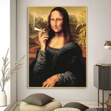 Funny Mona Lisa Poster Poster Art Print Bar Living Room Furniture Decor