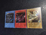 3pcs/set Yu-Gi-Oh! DIY 25th Anniversary Dark Style Egyptian God Series Self-made Card Obelisk The Tormentor Game Collection Card